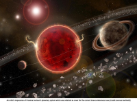 An artist's impression of Proxima Centauri's planetary system